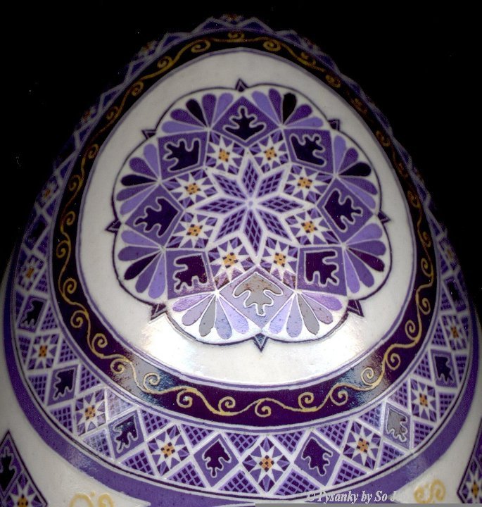 Purple Cross Ukrainian Easter Egg Pysanky By So Jeo